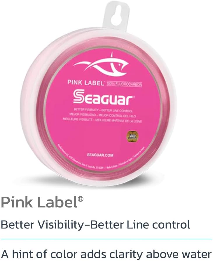Seaguar Pink Label Fluorocarbon Fishing Leader Line - 100% Saltwater, Multiple Sizes Available