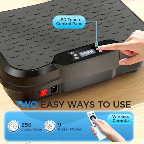 Vibration Plate Exercise Machine for Weight Loss - Black
