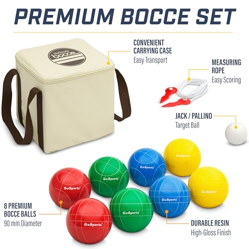 Resin Bocce Ball Set - 90mm Outdoor Game for Lawn Fun