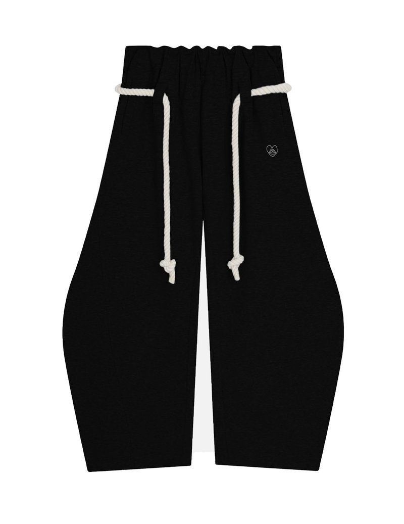 Aelfric Eden Super Baggy Barrel Sweatpants Wide Leg Pants for Women Men Casual Elastic Waist Unisex Lantern Trouser Pants Black XL