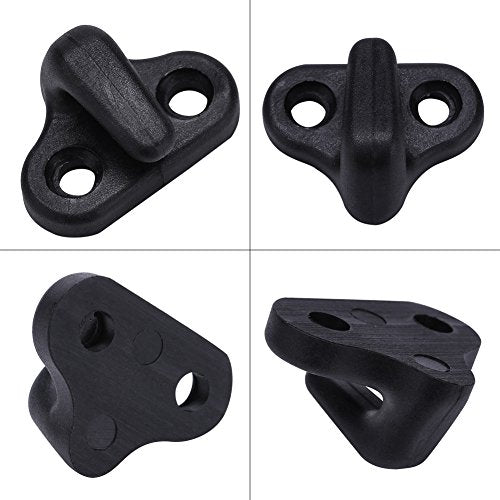 Nylon Kayak Lashing Hooks with Screws - 8 Pack