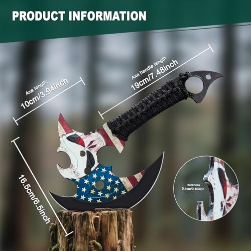 13-Inch Camping Hatchet Axe - Portable Multi-Functional Shock-Absorbing Tool for Camping & Outdoor Survival