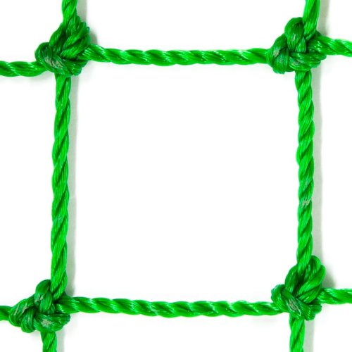 Heavy-Duty Knotted Netting, 25mm Mesh, Green, Fray-Resistant, Cut-to-Size, Multi-Purpose Net, 78.7 x 78.7 in (2 x 2 m)