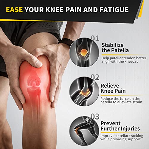Patella Tendon Knee Straps 2-Pack for Pain Relief & Support