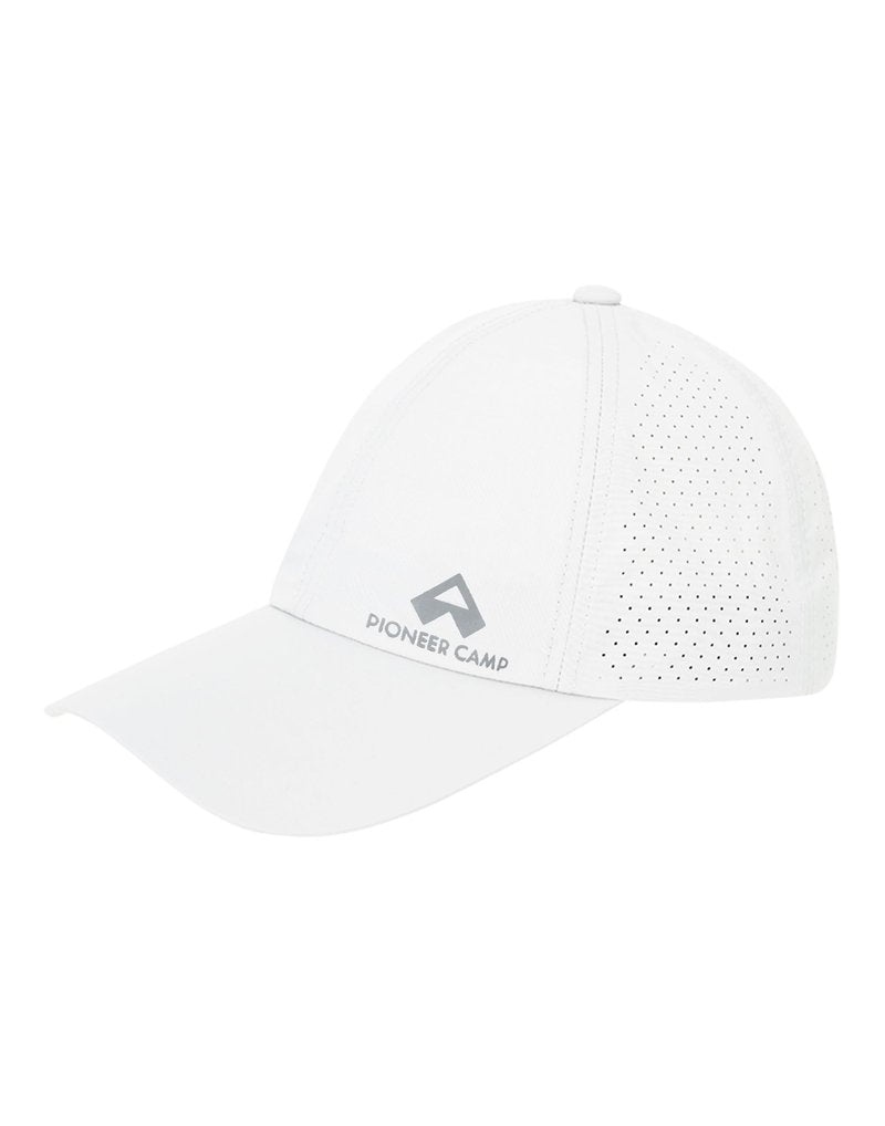 Pioneer Camp Quick Dry Baseball Cap for Men Women UPF Sun Hats Breathable Adjustable Mesh Lightweight for Golf Hiking Running White