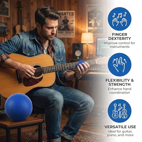 Hand Exercise Grip Ball - Blue Finger Strengthener for Sports & Fitness