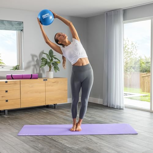 9 Inch Anti-Burst Pilates Ball - Mini Exercise Ball for Yoga, Barre, Stretching - Blue