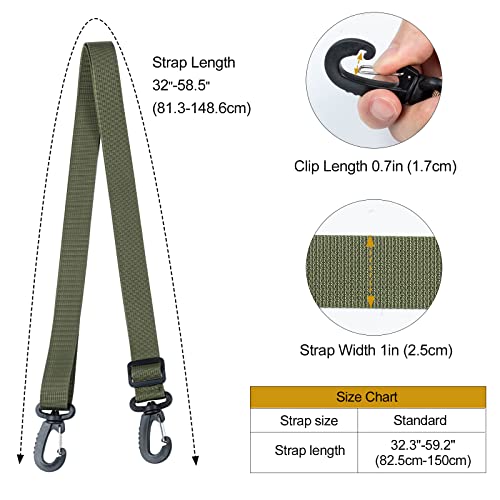 Adjustable Replacement Shoulder Strap for Messenger Bag - Green, 1 Pack