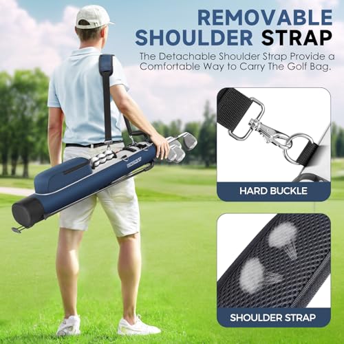 Lightweight Golf Stand Bag with Ball Holder - Blue