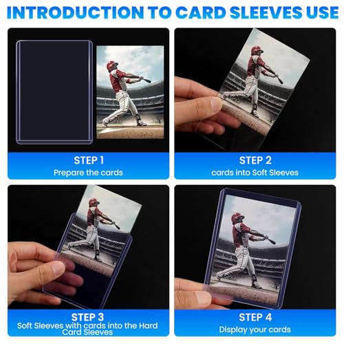 400 Card Sleeves & Top Loaders - Hard Plastic Trading Card Protectors