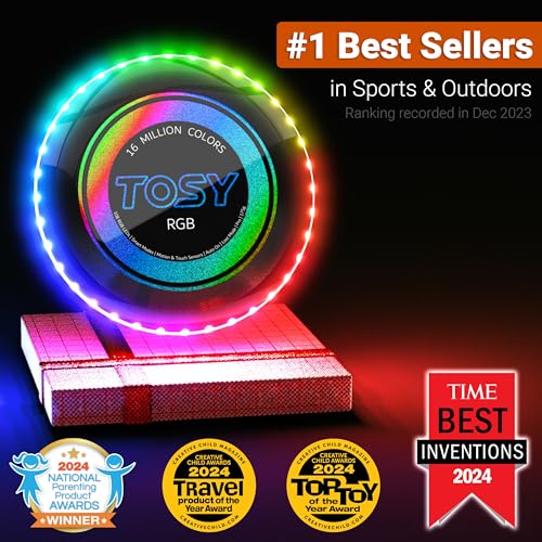 RGB Flying Disc with 16 Million Colors - Rechargeable & Waterproof