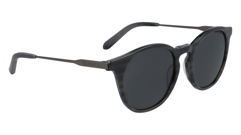 Dragon Hype Oval Sunglasses, Matte Black/Lumalens Smoke