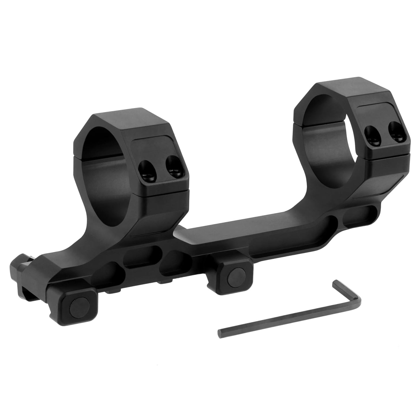 FOCUHUNTER 34mm Scope Mount, Cantilever Picatinny Scope Mount Fit 21mm Picatinny Rail, 1.62 inch Center Height, Slim Profile Offset Dual Ring One-Piece Mount for 34mm Diameter Scope Tube, Aluminum