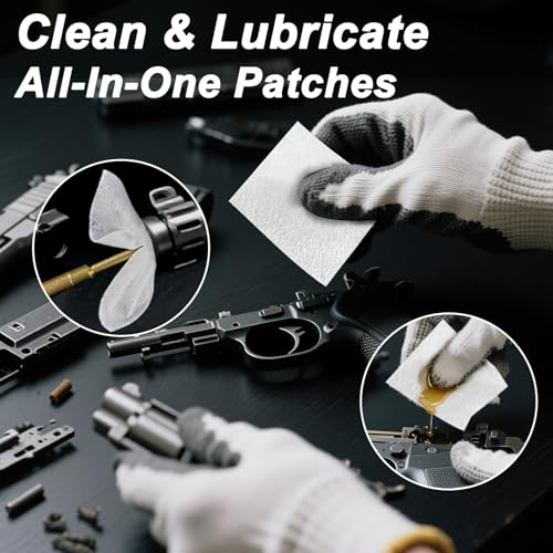 900 Count Gun Cleaning Patches - 2x2 Inch Lint-Free Cotton Pads