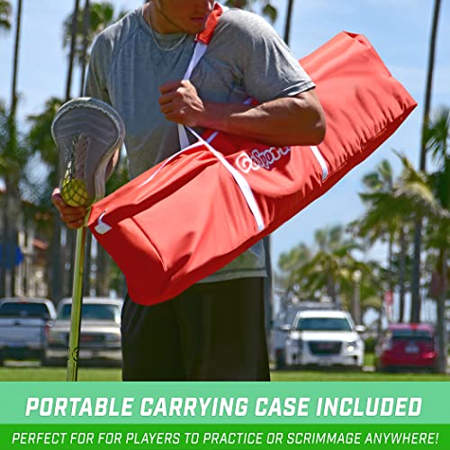Portable 6x6 Lacrosse Goal - Bow Style Frame for Easy Setup