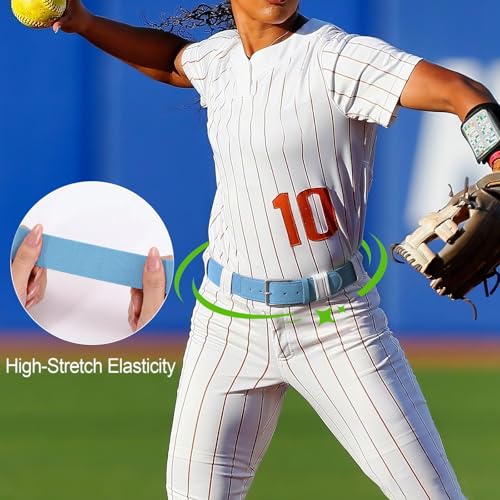Baseball Softball Socks and Belt Combo Set - Baby Blue Youth