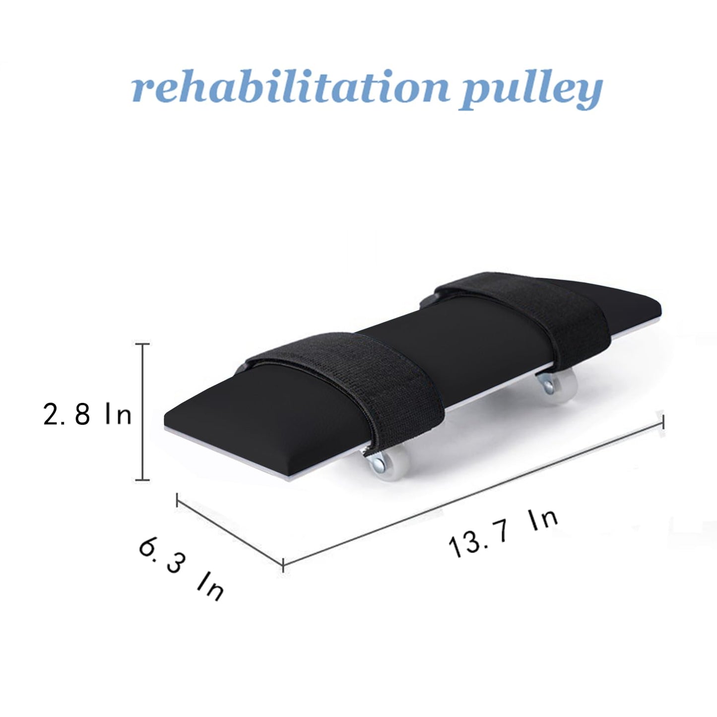 Desktop Rehab Skateboard 360° Roating Wheels Rehabilitation Trainer Shoulder and Arm Exercise for Stroke Hemiplegia Patients Improve Flexibility Stretching (black)