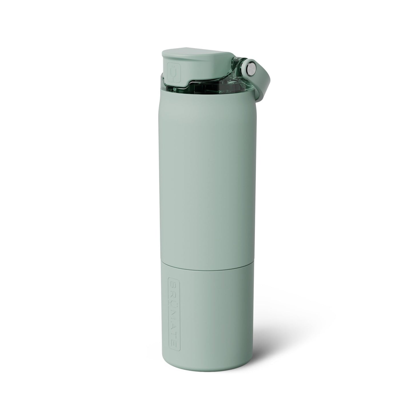 BrüMate Rise 25oz Water Bottle With 100% Leakproof Covered Silicone Straw | Insulated Stainless Steel Water Bottle | Cup-Holder Friendly | Fast Flow | Soft Sip Silicone Spout | BPA-Free (Sage)