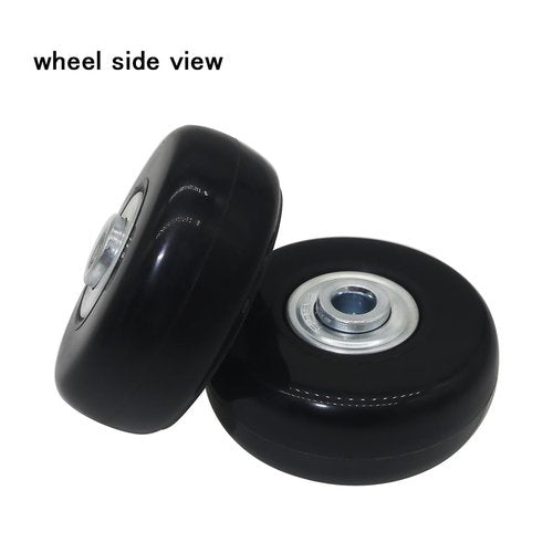 Diameter 1.8in Wear-Resistant Mute Luggage Suitcase Replacement Wheels Rubber Swivel Caster Wheels Repair Kits 4 Wheels