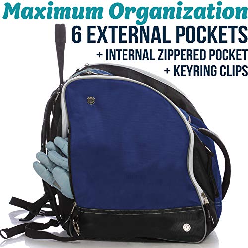 Athletico Blue Ski Boot Bag for Snowboarding & Ski Gear Storage
