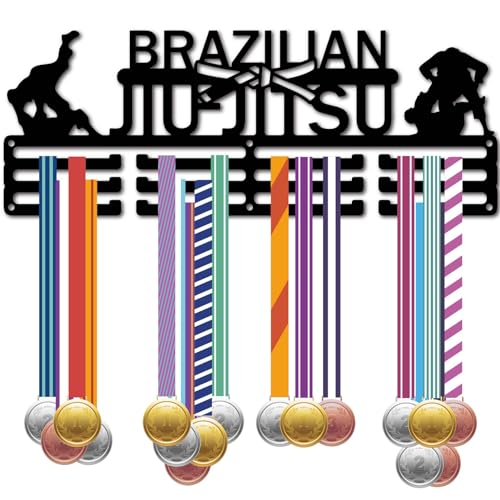Brazilian Jiu Jitsu Medal Holder Display Rack - Black 15.7x5.9 Inch