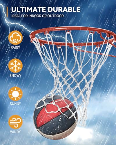 Heavy Duty Basketball Net Replacement - 12 Loops, White
