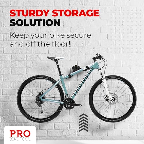 Bike Rack Wall Mount for Garage - Adjustable Horizontal Storage - Black