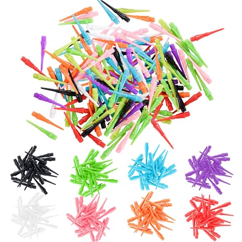 2BA Thread Soft Tip Dart Points - 100 Pack - 8-Color Mix