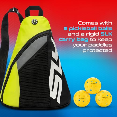 Pickleball Paddle Set with 2 Paddles, Pickleballs & Bag - Red & Blue