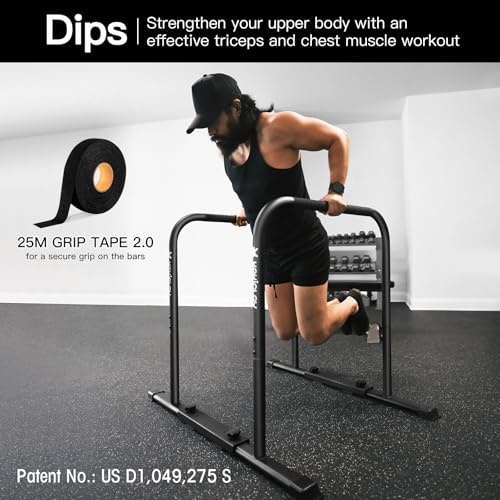 Premium Adjustable Dip Bars - Ultra-Stable Design for Core Training