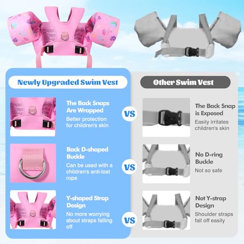 MoKo Toddler Swim Vest Arm Floats 20-50 lbs - Water Wings for Kids