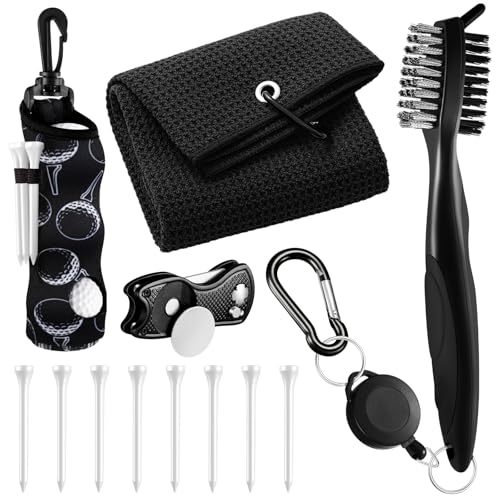 Liliful Plain Black Golf Accessories Kit – 12 Pcs for Women & Men (Gifts)