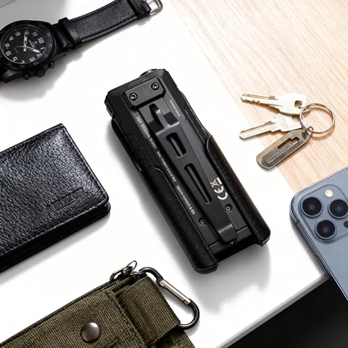 HoldMyGear Belt Clip Flashlight Holder ? Compatible with Nitecore EDC37 (Precision-Fit Belt Mount Holder, Fits Belts up to 2.25" Wide)