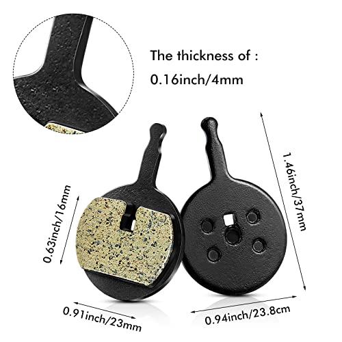 4 Pairs Resin Bicycle Disc Brake Pads for Avid BB5, DSK Series & More