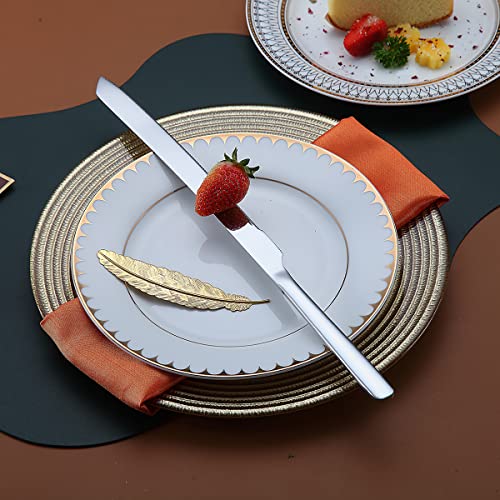 Silver Wedding Cake Knife and Server Set - Stainless Steel 2 Piece