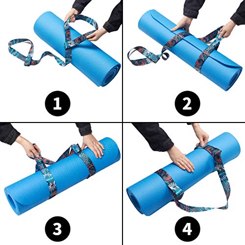 Adjustable Yoga Mat Strap - Durable Carrier & Stretching Strap, 5.9ft - Color30