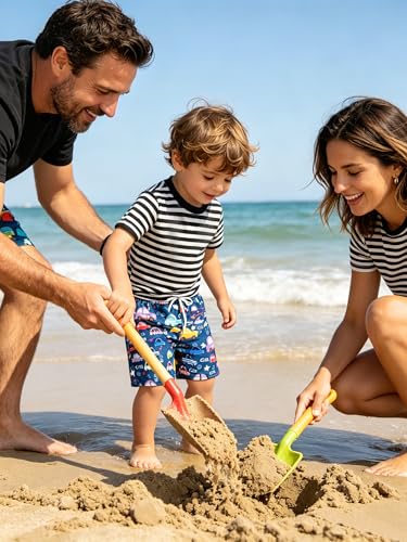 Boys Quick-Dry Swim Trunks - Toddler Board Shorts, Little Car, 7-8 Years