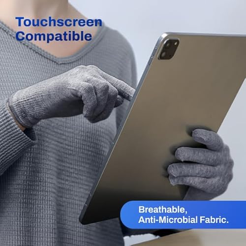 DefenderShield EMF Radiation Protection Gloves ? Computer & Cell Phone Gloves Touchscreen-Friendly ? Comfortable EMF Protection for Cell Phone Use ? Small Size, Anti-Odor & Anti-Static Material