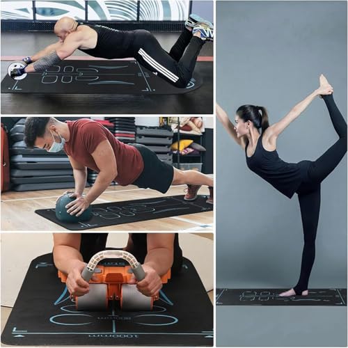 Non-Slip 7mm Exercise Yoga Mat for Ab Roller Workouts with Storage Bag