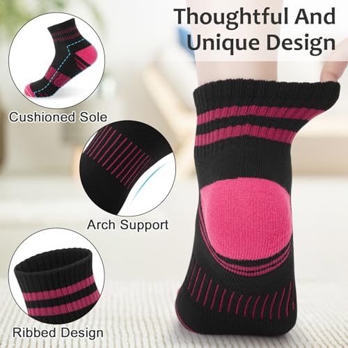 YSense 8 Pairs Mini Crew Ankle Socks for Women - Color Variations Included
