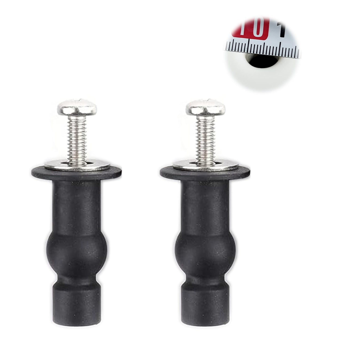 9mm Dia Toilet Seat Screws Compatible with Kohler Toilet Seat Anchors, Top Mounting Hinge Bolts Replacement Kit Can Replace K-85040 Anchor Nut, 2pcs