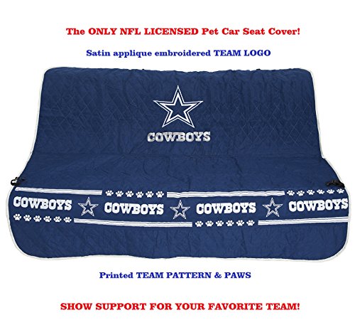 Dallas Cowboys Pet Car Seat Cover - 55 x 50 Inches, Waterproof