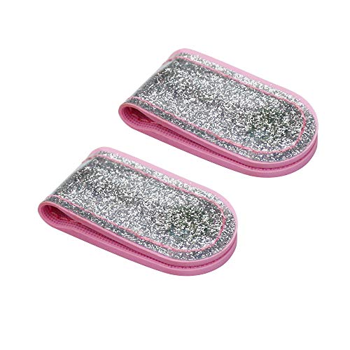 GOLTERS 2-Pack Silver Glitter PVC Golf Hat Clips for Women & Men