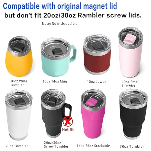 Magnetic Slider Replacement Block for Yeti Lids - Black+Orange