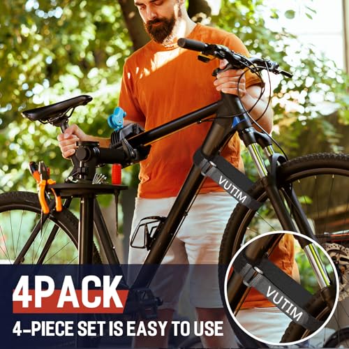 4-Pack Adjustable Bike Rack Straps - Non-Slip Nylon Wheel Securing Ties