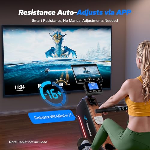 Self-Powered Rowing Machine - 16-Level Resistance, Ergonomic Design, R5