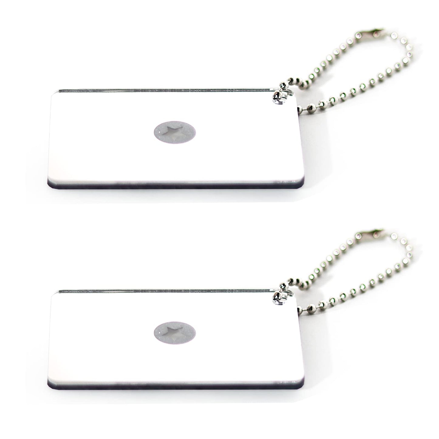 SIXGOD 2 Pieces Signal Mirror - 2 x 3 Inch Outdoor Multifunctional Signal Emergency Mirror for Hiking & Marine