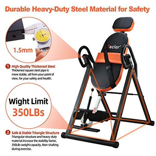 Inversion Table for Back Pain Relief - 350 lbs Capacity