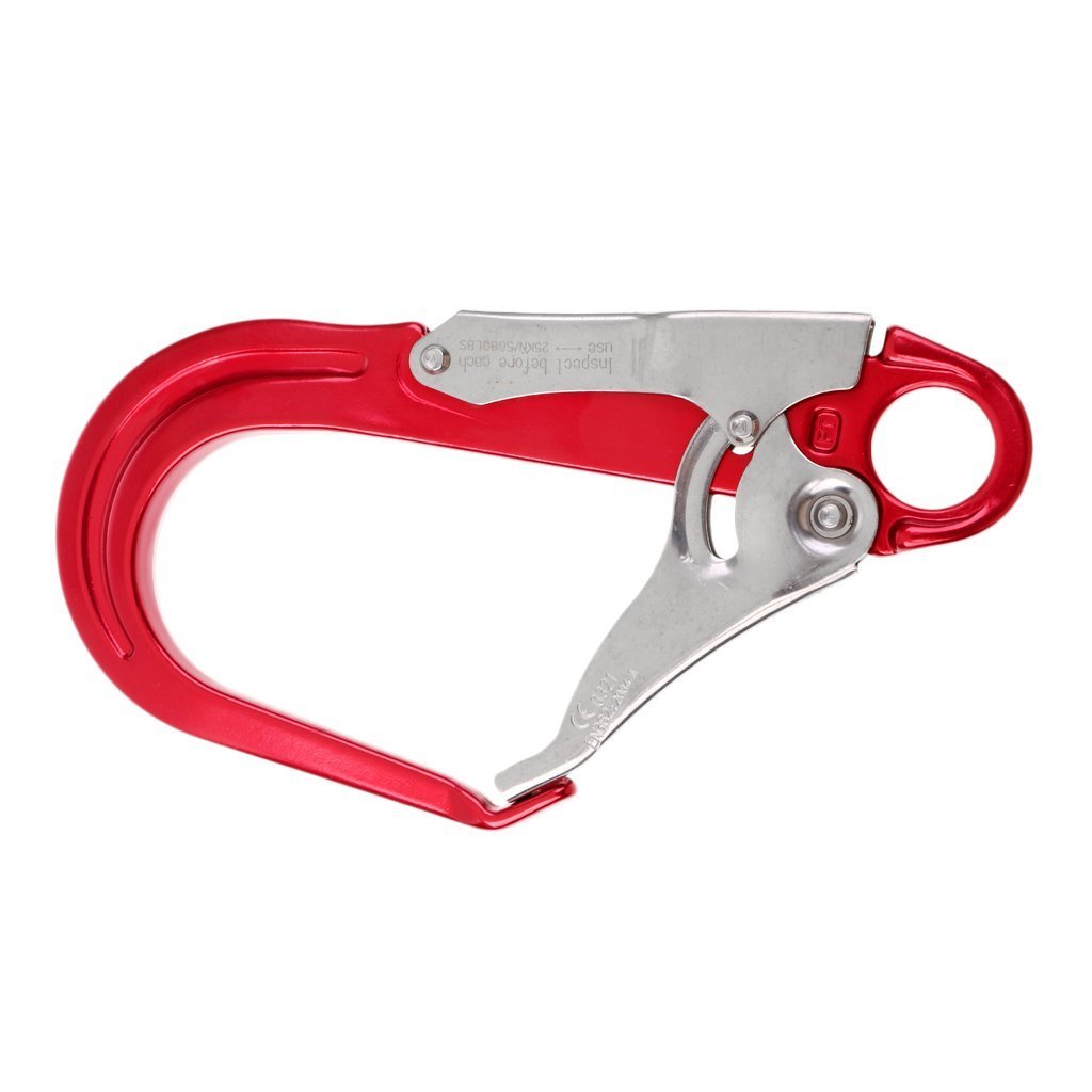 Yundxi 25KN Locking Snap Clip Hook Rock Climbing Protection Lanyard Harness Spring Accessories Rappelling Equipment