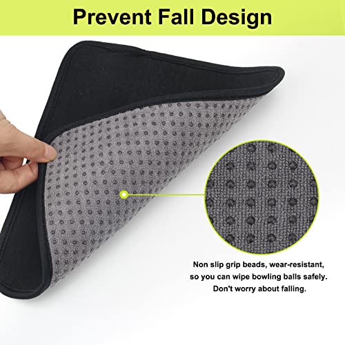 Bowling Ball Cleaner Towel - Microfiber Shammy Pad 10x8 in